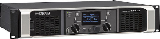 Yamaha PX5 PA Power Amplifier 2 Channels 800W/4Ω 500W/8Ω with Cooling System Black