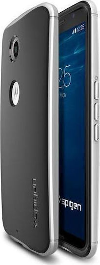 Spigen Neo Hybrid Back Cover Πλαστικό 0.8mm Ασημί (Nexus 6)