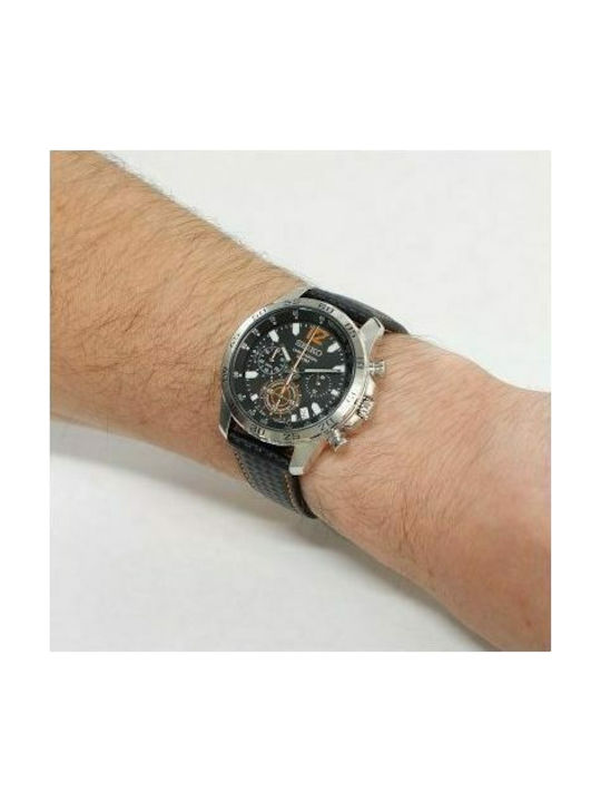 Seiko Ceas Cronograf Baterie cu Curea de piele