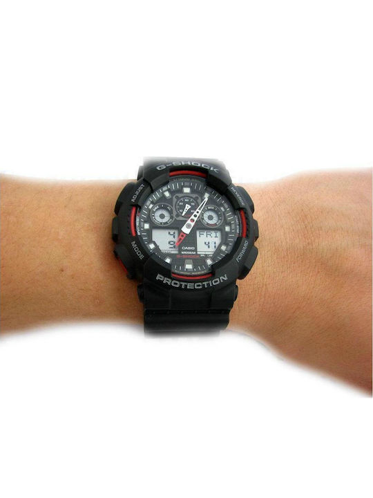 Casio G-Shock Analog/Digital Men's Watch 51mm Chronograph Battery with Black Rubber Strap