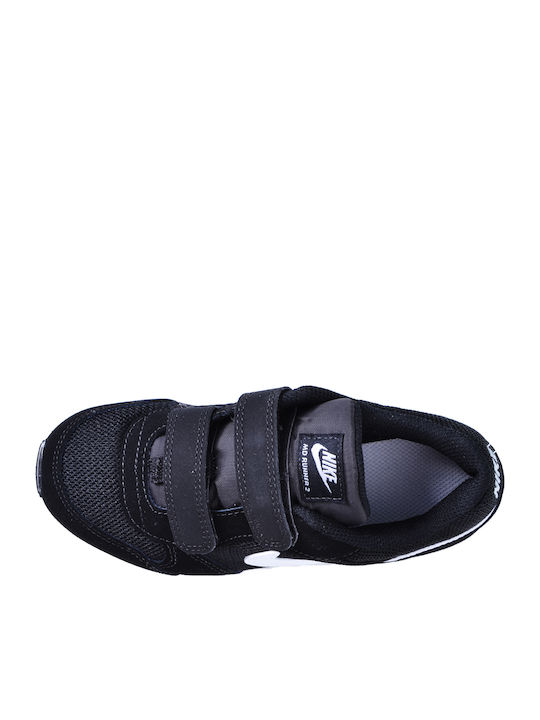 Md Runner 2 PSV Kids Sports Shoes Running with Hoop & Loop Closure Black