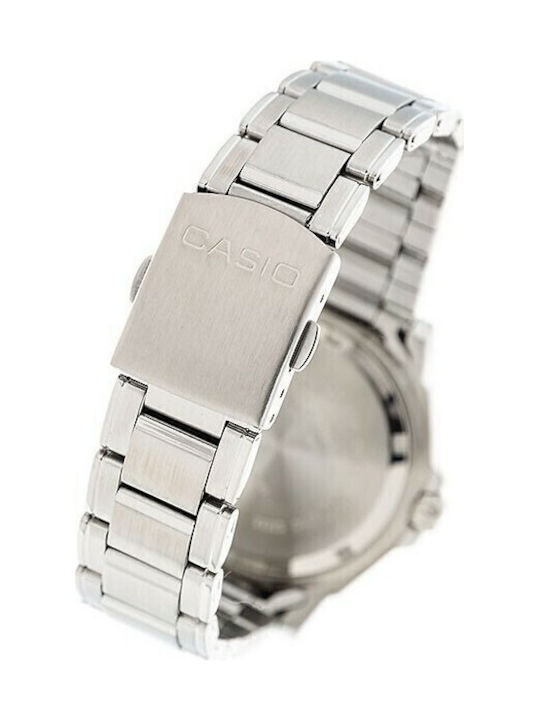 Casio Men's Watch 43mm Battery with Silver Metal Bracelet