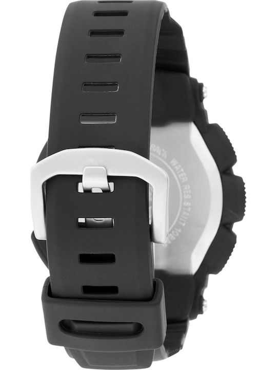 Casio Pro Trek Digital Herrenuhr 52.4mm Solar mit Schwarz Kautschukarmband