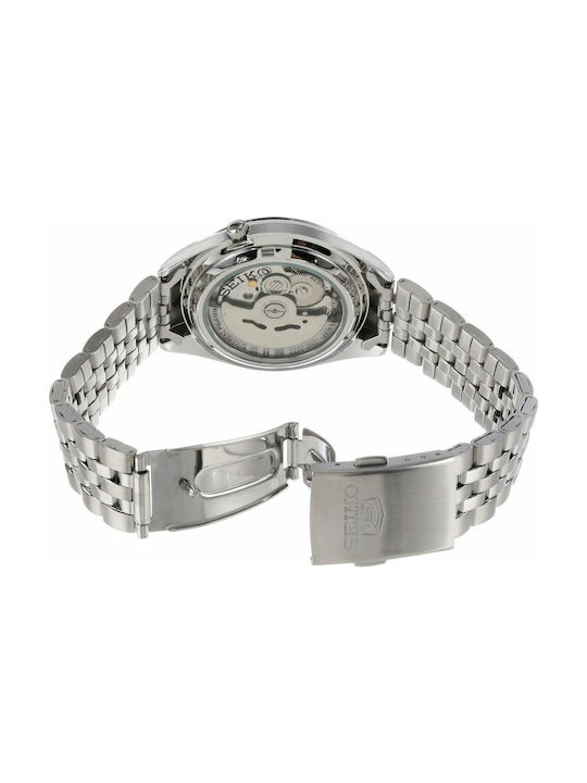 Seiko 5 Herrenuhr 38mm Automatisch mit Silber Metallarmband