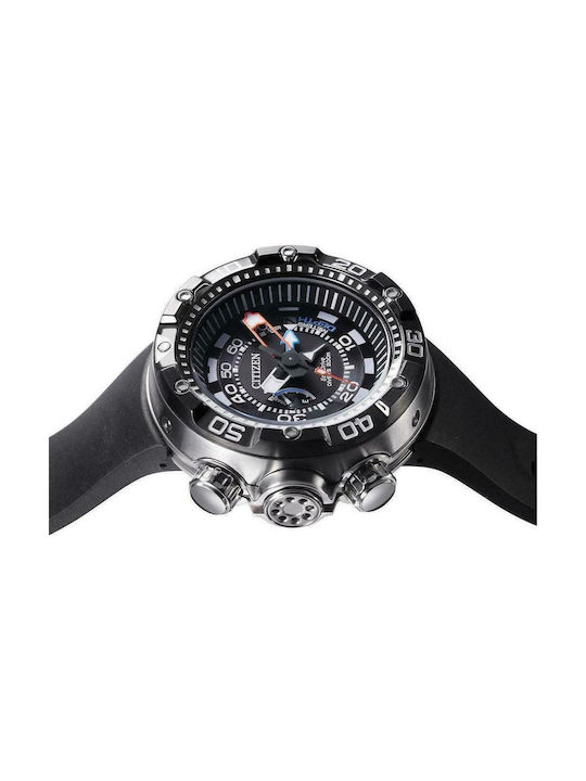 Citizen Promaster Marine Ανδρικό Ρολόι 53mm Eco - Drive με Μαύρο Καουτσούκ Λουράκι