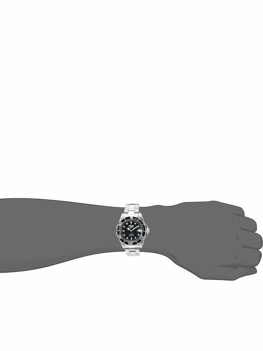 Invicta Pro Diver Herrenuhr 40mm Automatisch mit Silber Metallarmband