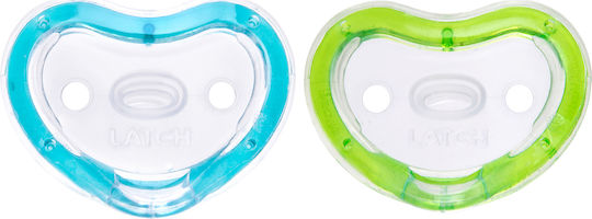 Munchkin Latch Orthodontic Pacifiers Silicone Blue - Green for 3+ months 2pcs