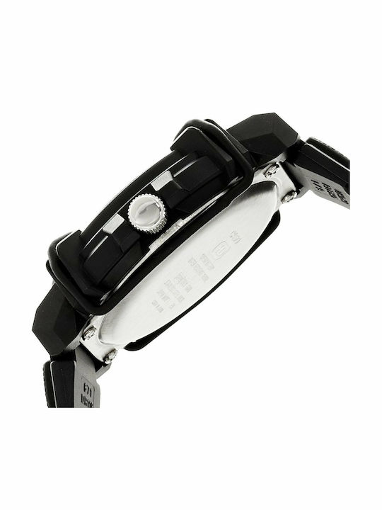 Casio Ανδρικό Ρολόι 41.1mm Μπαταρίας με Μαύρο Καουτσούκ Λουράκι