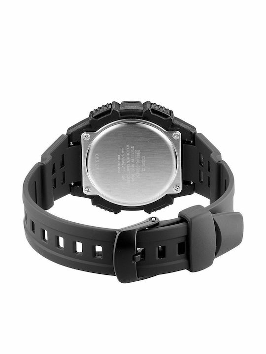 Casio Ceas Barbătesc 41mm Solar cu Curea din Cauciuc Neagră EF