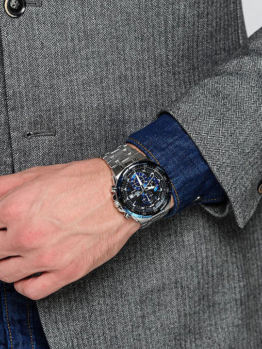 Casio Edifice Мъжки Часовник На Батерия с Метална Гривна