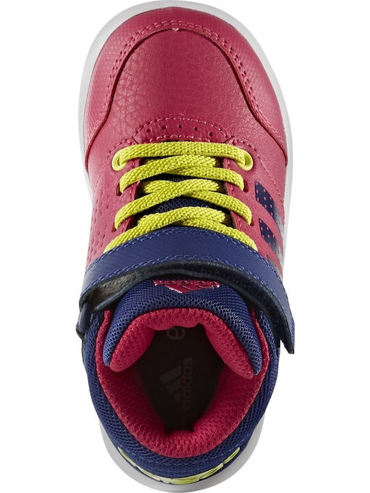 Jan BS 2 Mid I Παιδικά Sneakers High με Σκρατς Uniink Blue / Bold Pink / Cloud White