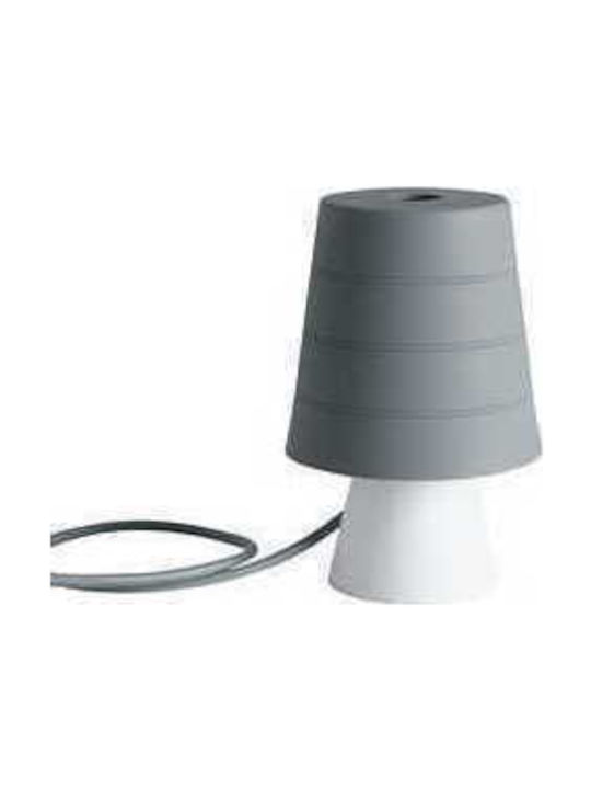 Drum Tischlampe für Fassung E14 mit Orange Schirm und Basis