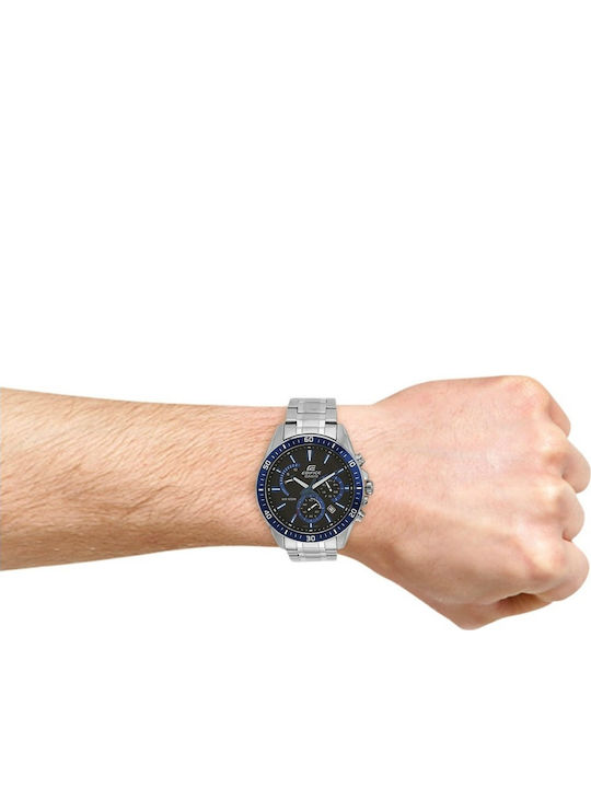 Casio Edifice Ρολόι Μπαταρίας με Μεταλλικό Μπρασελέ