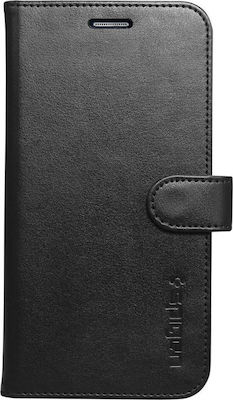 Spigen Wallet S Synthetisches Leder Schwarz (Galaxy S7 Edge) 556CS20050