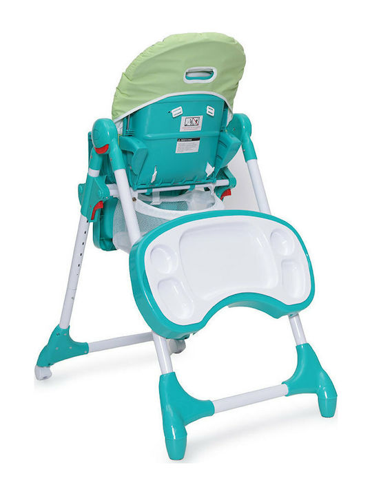 Cangaroo Kimchi Foldable Baby Highchair with Adjustable Height Green
