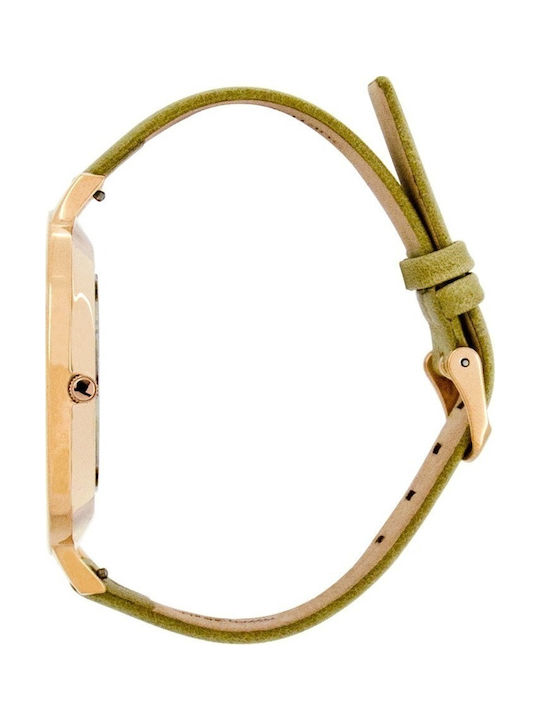 Dukudu Frauke Uhr mit Beige Lederarmband