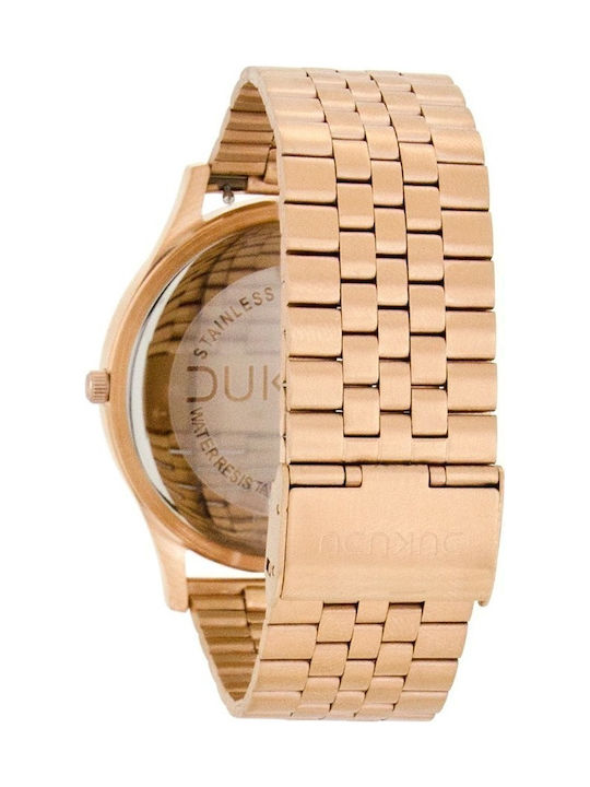 Dukudu Gustav Uhr Batterie mit Rose Gold Metallarmband