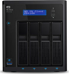 Western Digital My Cloud Pro PR4100 NAS Стелаж 32ТБ HDD/SSD и 2 Ethernet порта