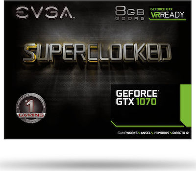 EVGA GeForce GTX1070 8GB SC Gaming ACX 3.0 Black