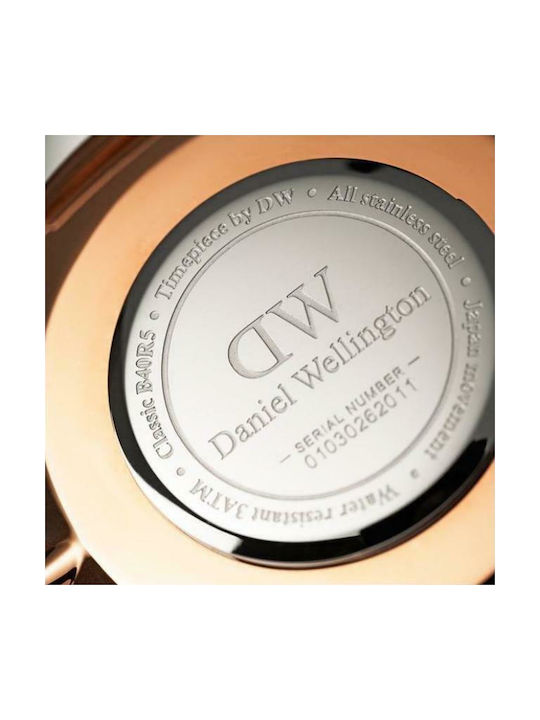 Daniel Wellington Classic Durham Men's Watch 40mm Battery with Brown Leather Strap
