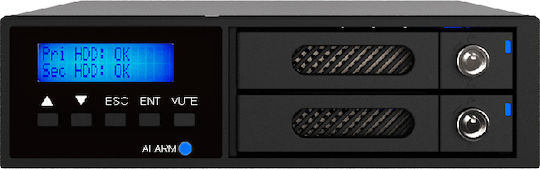 Raidon internes RAID-System für 2x 2,5-Zoll SATA HDD/SSD mit RAID 0, 1 Schwarz (IR2022)