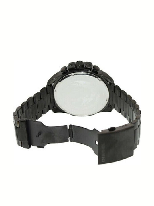 Diesel Mega Chief Men's Watch 51mm Chronograph Battery with Black Metal Bracelet