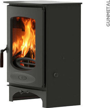 Charnwood C-eight Holzofen Luftheizung Schwarze