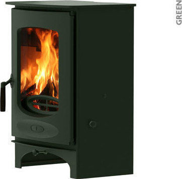 Charnwood C-eight Holzofen Luftheizung Schwarze