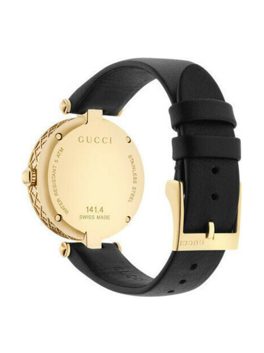 Gucci Diamantissima Damenuhren Batterie mit Lederarmband