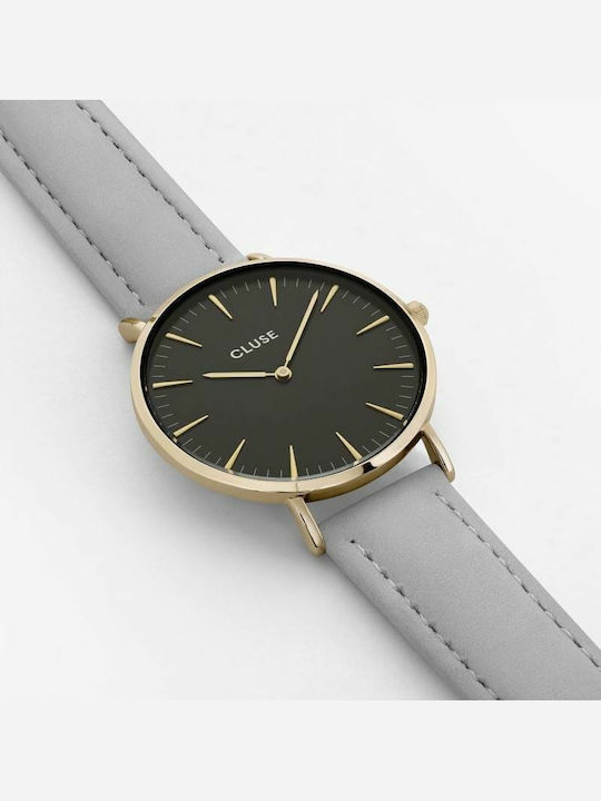 Cluse La Boheme Women's Watch with Gray Leather Strap