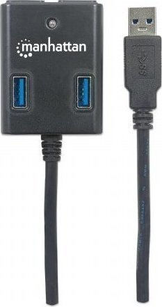 Manhattan IUSB3-HUB4-BK USB 3.0 Hub with 4 Ports with USB-A Connection