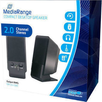 MediaRange MROS352 2.0 Speakers 6W Black