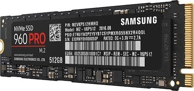 Samsung 960 Pro SSD 512GB M.2 NVMe PCI Express 3.0 MZ-V6P512BW
