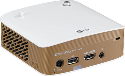 LG PH150G Projector HD Λάμπας LED με Wi-Fi και Ενσωματωμένα Ηχεία Λευκός