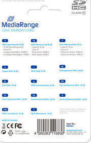MediaRange SDHC 16GB Class 10 High Speed 45MB/s