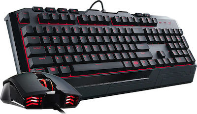 CoolerMaster Devastator II Set Gaming Tastatură cu switch-uri și Tastatură iluminată & Mouse