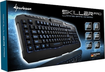 Sharkoon Skiller Pro Гейминг Клавиатура с Мембрана суичове и Подсветени клавиши (Английски US) Черен