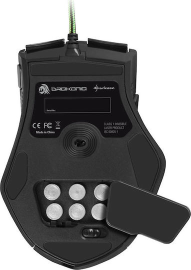 Sharkoon Drakonia Laser Gaming Gaming Maus 5000 DPI Grün