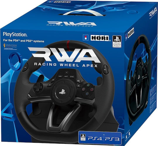 Hori Racing Wheel Apex Steering Wheel with Pedals for PC / PS3 / PS4 with 270° Rotation