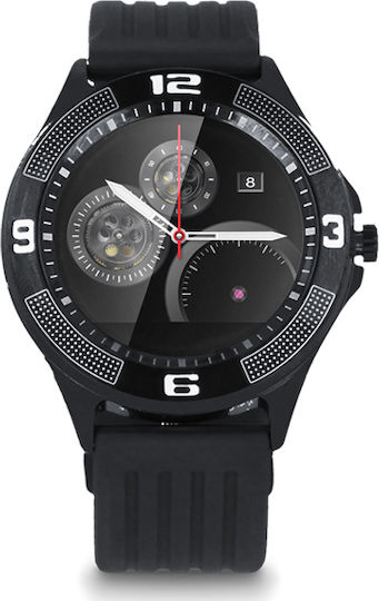Forever SW-100 Smartwatch με Παλμογράφο (Μαύρο)