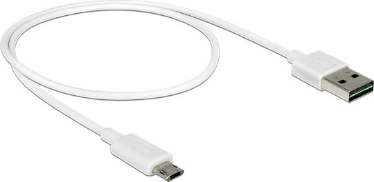 DeLock Type-a Male Micro-b Male Regular USB 2.0 spre micro USB Cablu Alb 0.5m (84806) 1buc