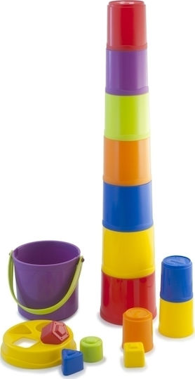 Miniland Stacking Toy Shapes Box & Pyramid for 24++ Months