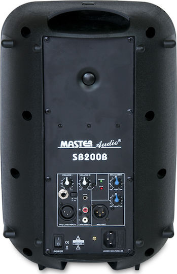 Master Audio SB200B Αυτοενισχυόμενο Ηχείο PA 150W με Woofer 8" 24.5x20x36.5εκ.