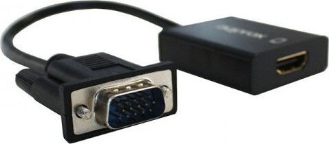 Approx Конвертор VGA мъжки към HDMI женски Черен 1бр appC25