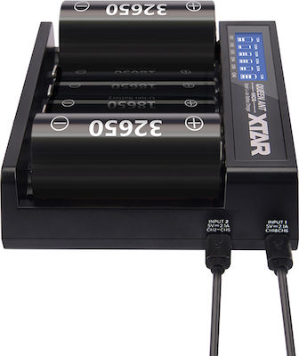 XTAR Queen ANT MC6 Зарядно 6 за батерии Li-ion Размер 18650/16340/26650/14500 в Черен цвят