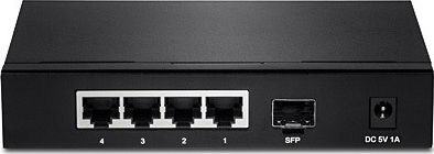 Trendnet TEG-S51SFP Unverwaltet L2 Switch mit 4 Ports Gigabit (1Gbps) Ethernet und 1 SFP Port