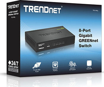 Trendnet TEG-S82g Unmanaged L2 Switch with 8 Gigabit (1Gbps) Ethernet Ports and 8 SFP Ports