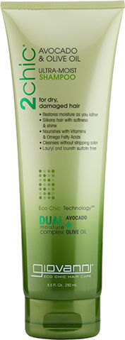 Giovanni 2 Chic Avocado & Olive Oil Ultra Moist Shampoos Reconstruction/Nourishment & Hydration for Fragile, Αντι-Θραύση Hair 250ml