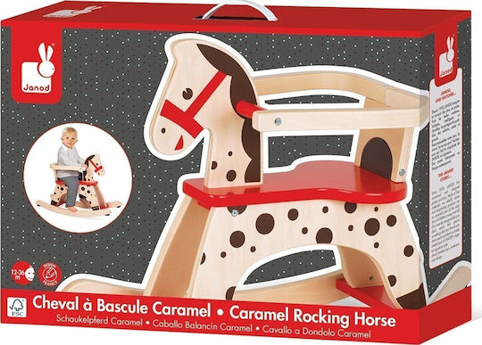 Janod Schaukelspielzeug Pferd für 12++ Monate Beige