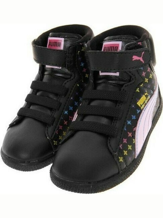 Puma Kids Sports Shoes Basketball First Round Rainbow Black